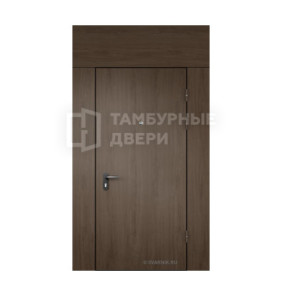 Дверь тамбурная глухая с фрамугой и перегородкой ламинат — винорит ТД-89